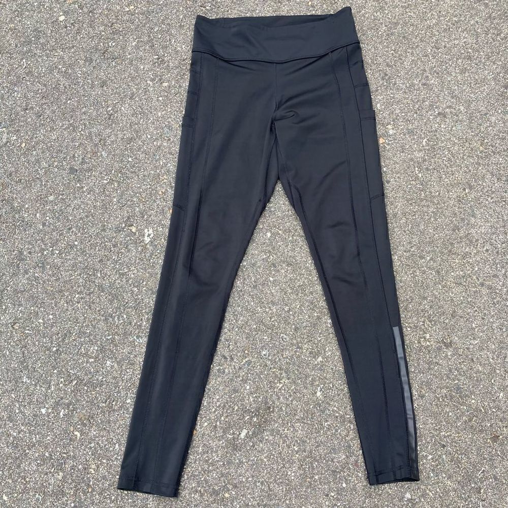 Adidas Black Leggings Activewear Performance Tight Mesh Cut Outs Women’s Medium